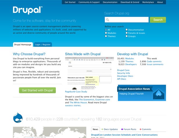 Drupal content management system