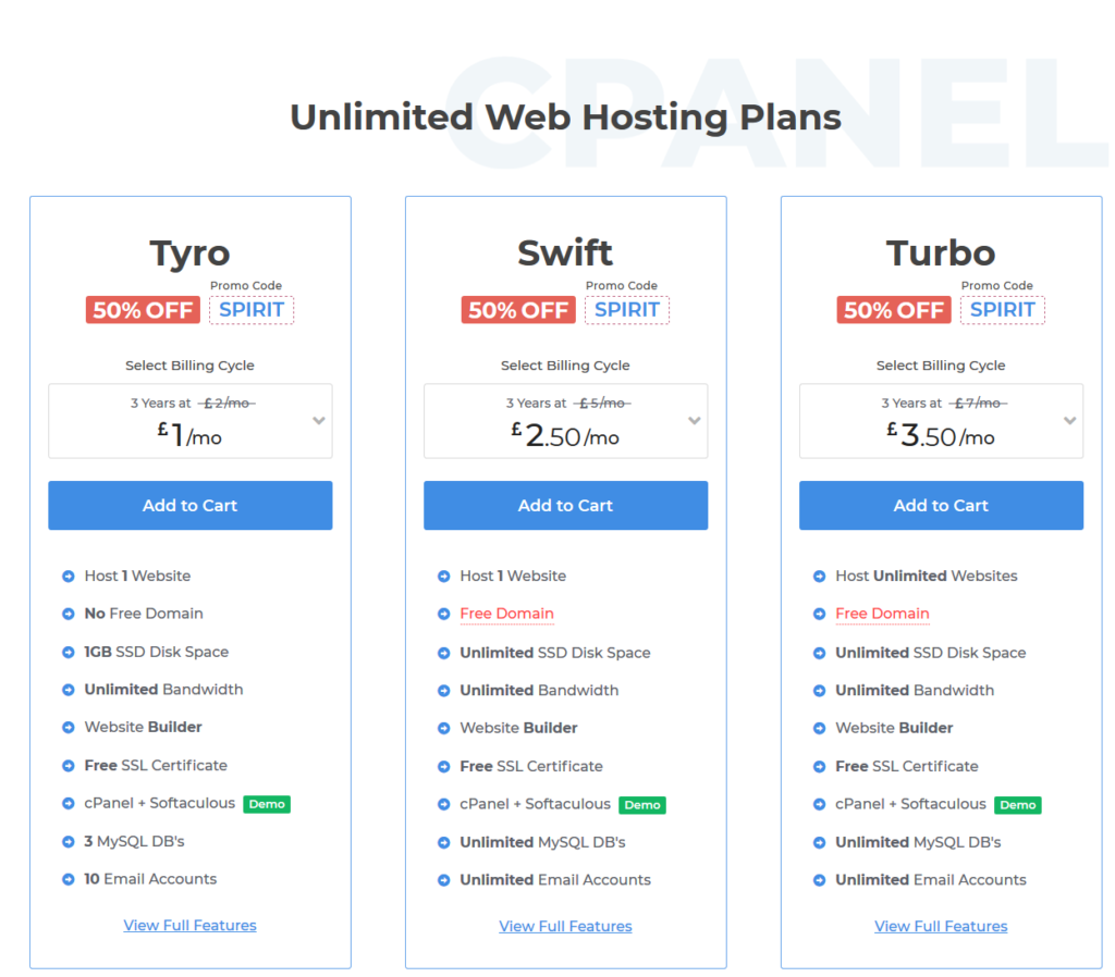 unlimited web hosting